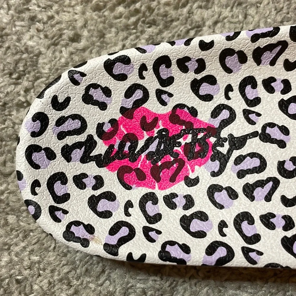 Betsey Johnson Neon Leopard Slides “Dalary” NWT - Picture 4 of 6